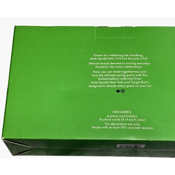 20 Piece Set Kate Spade New York Place Card Set Ceramic Paper Strawberry Design - Picture 5 of 8